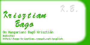 krisztian bago business card