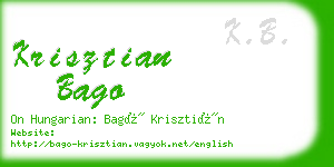 krisztian bago business card